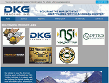 Tablet Screenshot of dkgtrading.com
